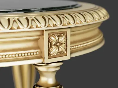 tea table Low-poly 3D model