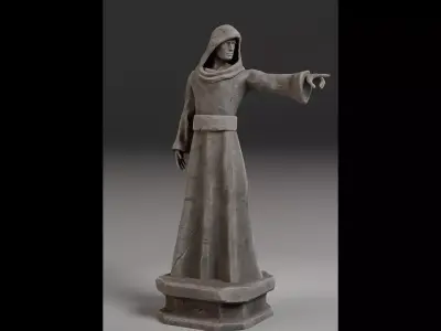 Robed Statue Low-poly 3D model purchase