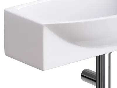 Small Wall Mount Bathroom Vessel Sink 3D model