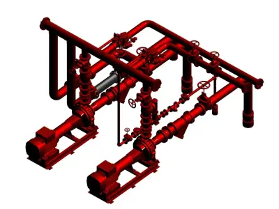 MEP-03-FIRE FIGHTING SYSTEM - Revit Family - 3D model 3D model