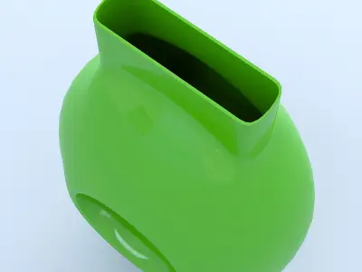 Green Glass Vase 3D model