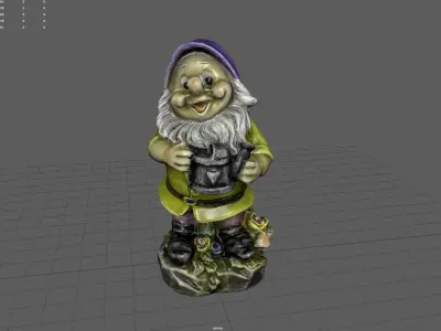Garden Gnome 8 Low-poly 3D model