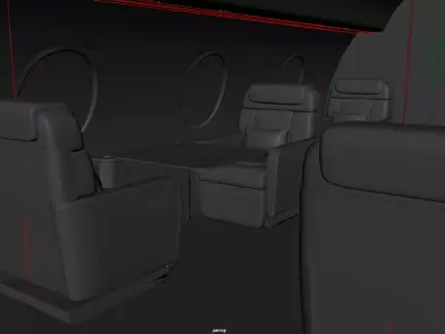Private Jet Interior 3D model