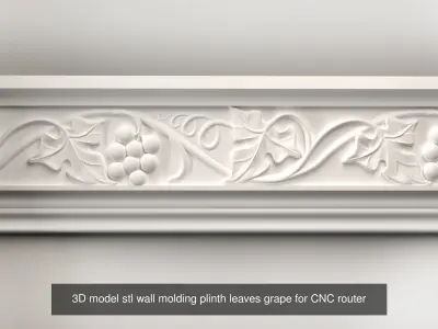 Decorative moldings and plinths for walls for cnc 3D Model Collection