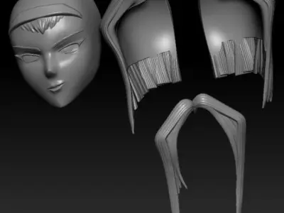 Faye Valentine Cowboy Bebop with extra torso and car  3D print model