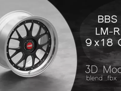 BBS LM-R Centerlock Wheel 3D Model 3D model