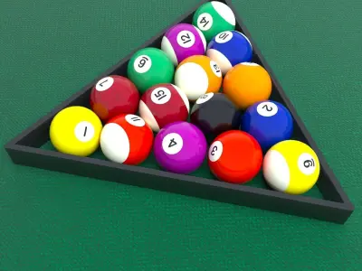 BILLIARD  TABLE SET 3D model