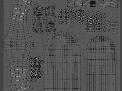 Stylized Dungeon Door Low-poly 3D model