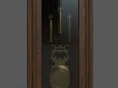 PBR Grandfather Clock Low-poly 3D model