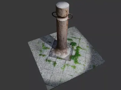 Scanned Iron Pole Free 3D model