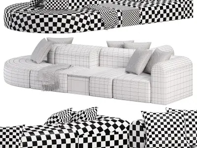 Neri Hu Evolves Joseph Hoffman s Iconic Chair With Blocks 3D model