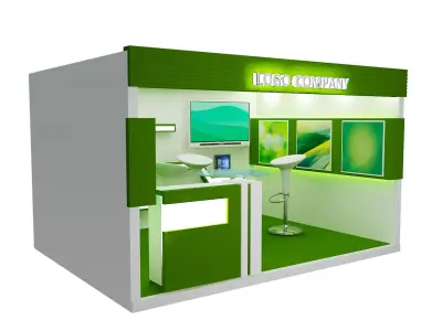  Booth Exhibition Stand a405b  3D model