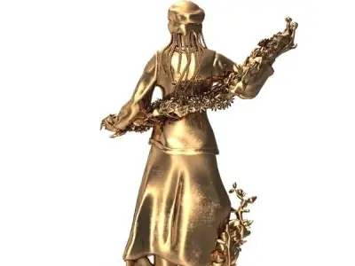 Kirgizia Statue 3D model