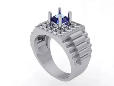 A Showcase of Luxury Men Rings Inspired by Watches 3D print model
