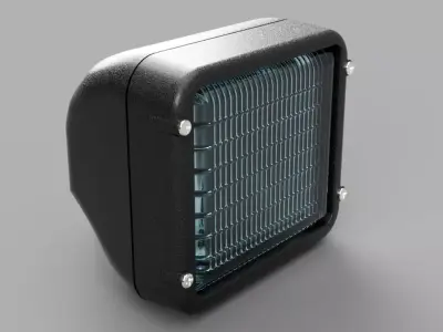 Reflector box with light 3D print model