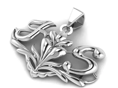 PRECIOUS G S ALPHABET PENDANT 3D PRINTABLE MODEL  3D print model