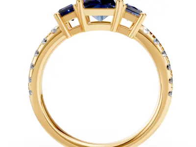 Pandora Sapphire Ring Free 3D print model