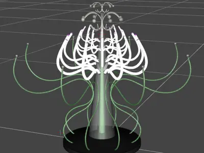 Tube Flower Lamp Daz 3D model