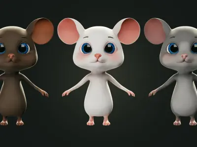 GAME-READY 3D Character - Mouse John Low-poly 3D model
