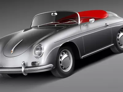 Porsche 356A Speedster 1955 3D model