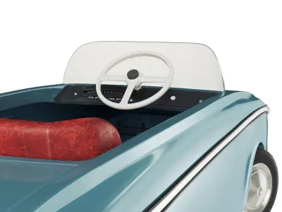 Pedal car Moskvich AZLK 3D model