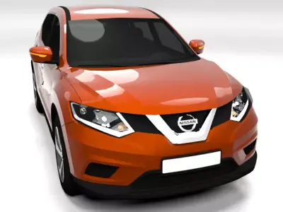 NISSAN X-TRAIL 2015 LOWPOLY Low-poly 3D model