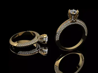 Brand Tiffany Elegant Jewelry Gold Brand 3D print model