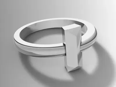 Tiffany T Style Ring CAD  3DM STL File 3D print model