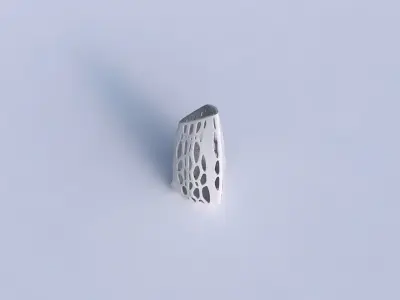 Vase tipped triangle with organic lattice 2 3D print model
