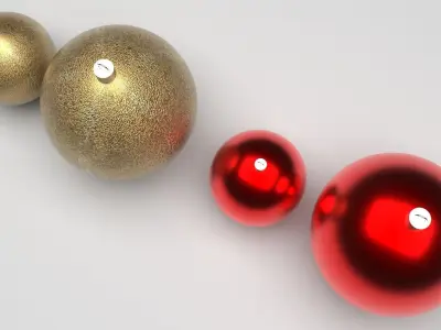 Christmas Balls Set 3D model