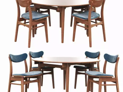 Dinning Table 3d model Low-poly 3D model