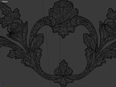 Classic decor ornament v-3D model 34 3D model