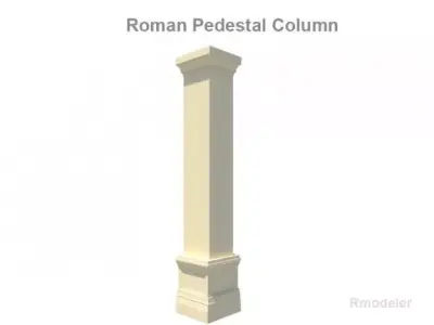 Square Column Pedestal 3D model