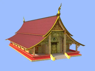 Southeast Asian Buddhist architecture 3D model