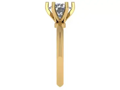 six claw tiffany style solitare ring  3D print model
