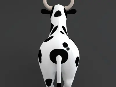 Cow Cartoon Low-poly 3D model