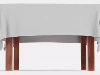 -Tablecloth with Table Square- 3D model