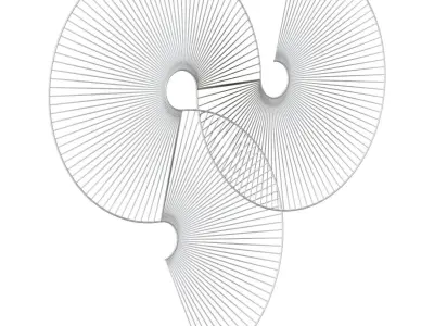 Wall decoration Venertia gold 63 5  61 cm 3D model