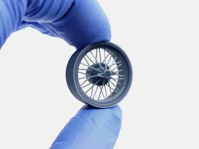 22x9 Texan Wire Wheel and Brake 3D print model