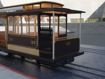 Cable Car San Francisco By SouthcalSceneries Low-poly 3D model
