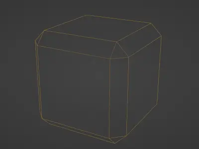 scalable low poly cube  Low-poly 3D model