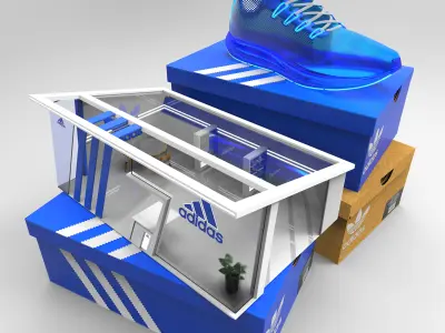adidas booth 3D model