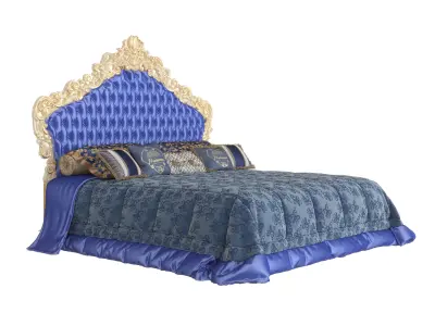 DOUBLE BED WITH CAPITONNE 3D model