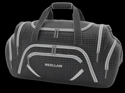 Sports Bag Low-poly 3D model