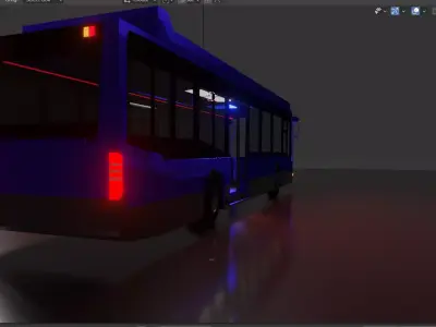 Min bus Free low-poly 3D model