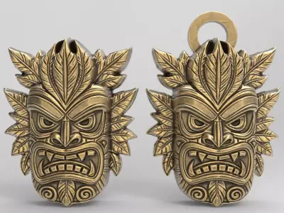 tiki wall decor 3dmodel  3D print model