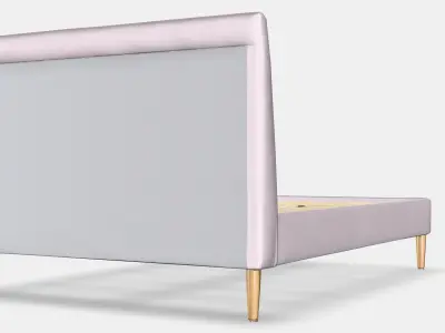 IDANAS Upholstered bed frame 2 Low-poly 3D model