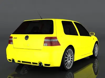 Volkswagen Golf mk4 R32 Low-poly 3D model