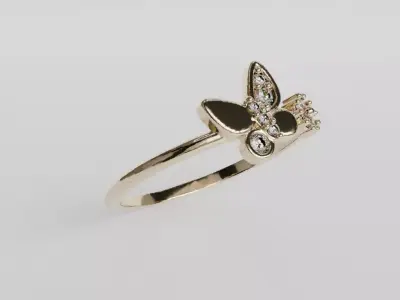 butterfly ring 3D print model