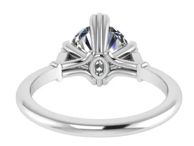 Round Diamond Ring 0909 3D print model